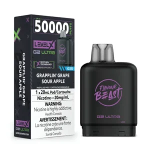 levelx g2 ultra flavourbeast pod mar2026 render fam 20mg grapplingraoesourapple 1.webp
